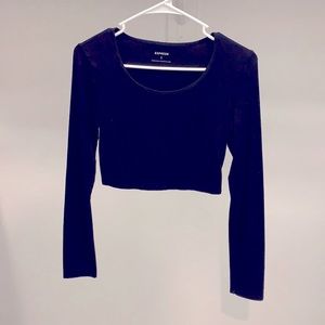 EXPRESS Long Sleeve Crop Top